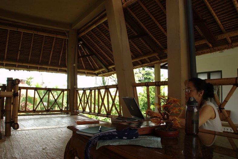 Ubud: hard working agent in Bali