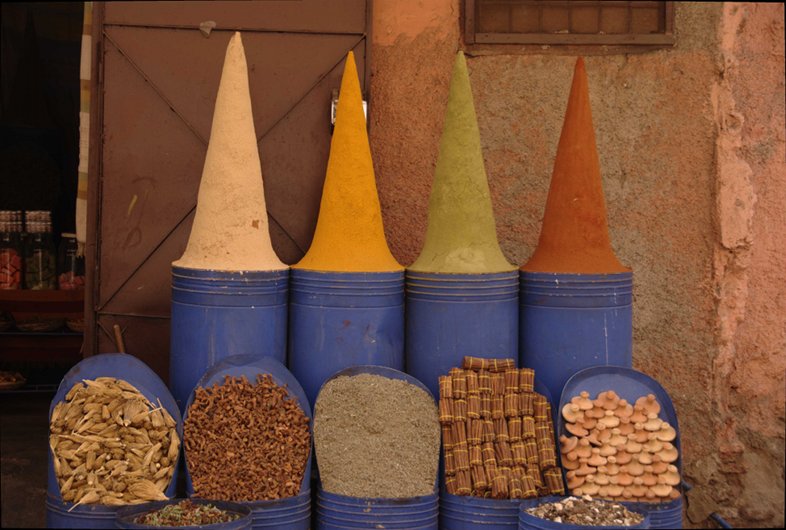 Marrakech, Morocco: Mellah Spice Market