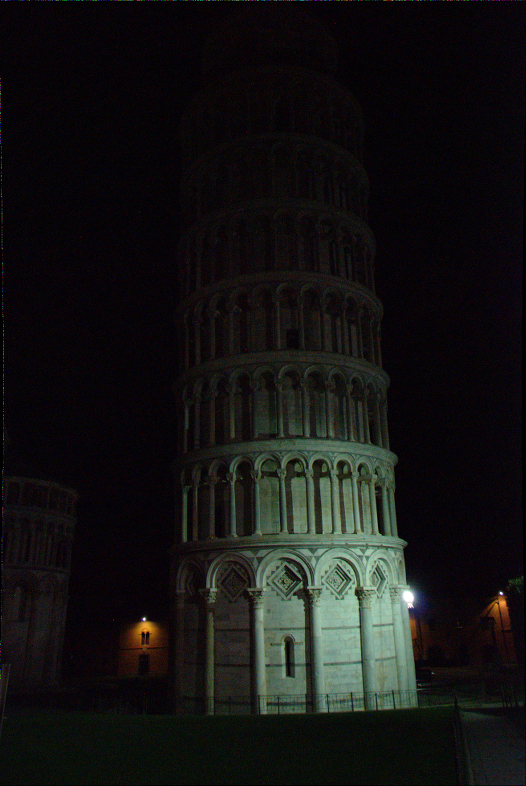 Pisa, Italy: Leaning Tower at night