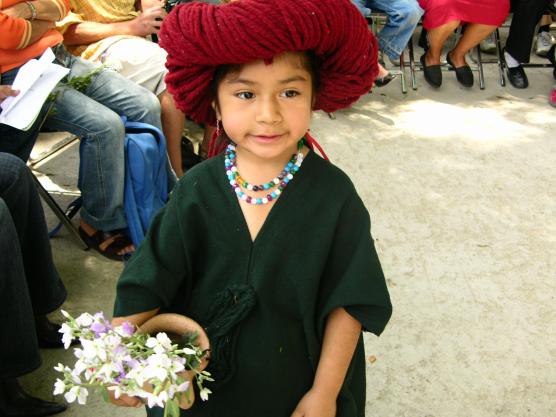 Oaxaca, Mexico: Village girl in the Zocalo