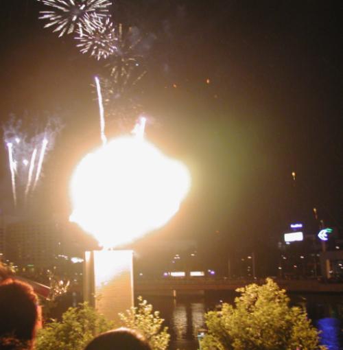 Melbourne, Australia: Fireworks on New Years 2002