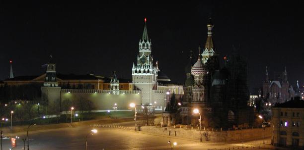 Moscow, Russia: Red Square at night