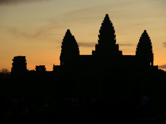 Angkor Wat in silhouette