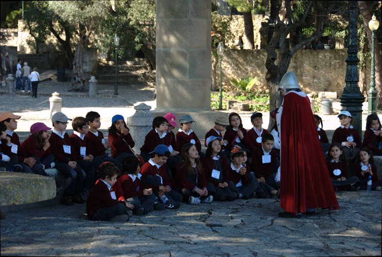 Lisbon: School kids at Castilo de Sao Jorge