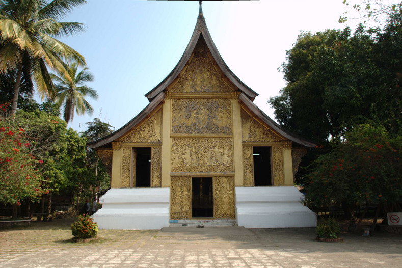Luang Prabang, Laos: fancy garage at Wat Xieng Thong