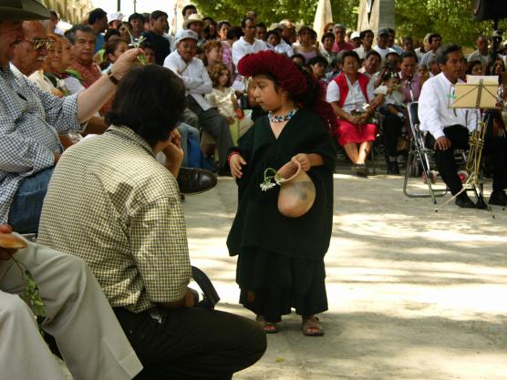 Oaxaca, Mexico: Village girl in the Zocalo