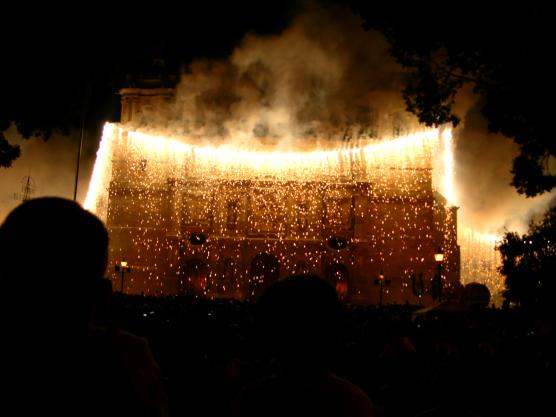 Oaxaca, Mexico: Cathedral fireworks