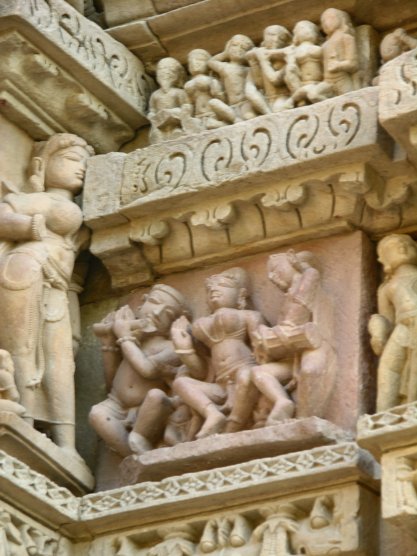 Khajuraho, India: Musicians with Dancer