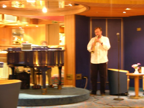 Open Mike Night at the Piano Bar aboard Rotterdam