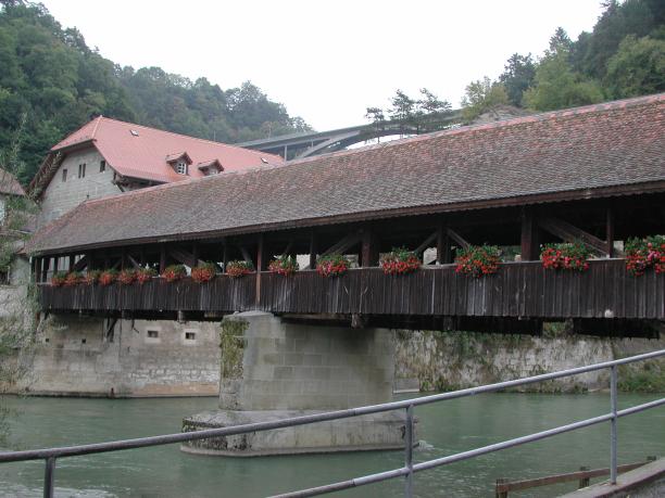 Fribourg, Switzerland: Covered Bridge